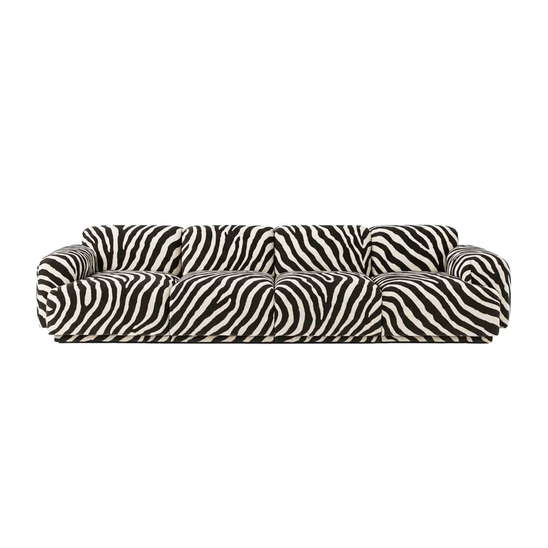 Modular Zebra Print Sofa, Contemporary Designer Furniture