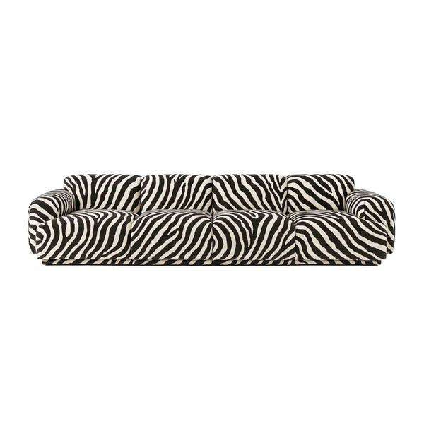 Modular Zebra Print Sofa, Contemporary Designer Furniture
