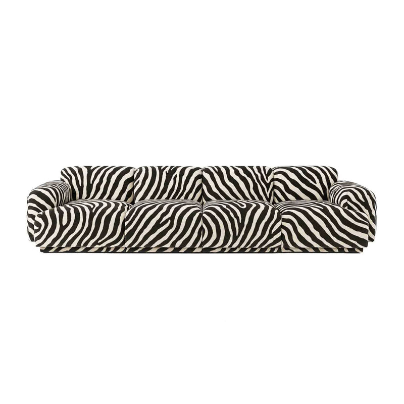 Modular Zebra Print Sofa, Contemporary Designer Furniture