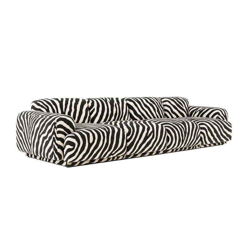 Modular Zebra Print Sofa, Contemporary Designer Furniture