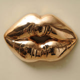 Kiss Series Bronze Sculpture, Modern Lips Decorative Artworks By Sara Rahanjam