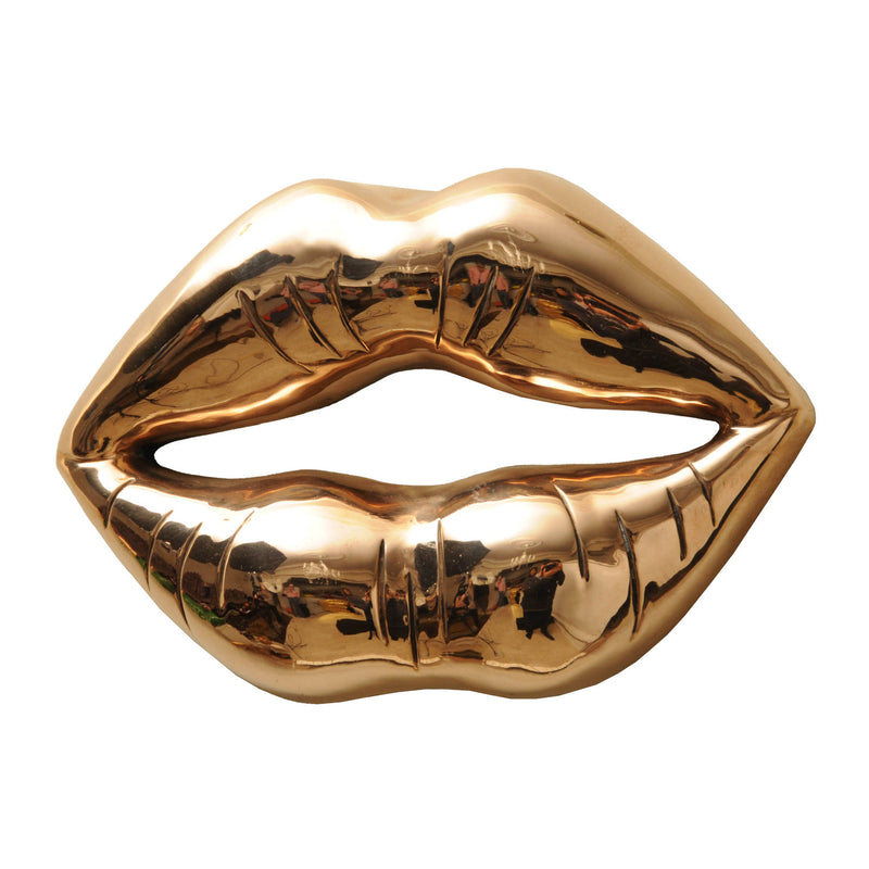 Kiss Series Bronze Sculpture, Modern Lips Decorative Artworks By Sara Rahanjam