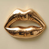 Kiss Series Bronze Sculpture, Modern Lips Decorative Artworks By Sara Rahanjam