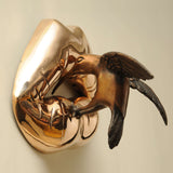 Kiss Series & Bird Bronze Sculpture, Modern Decorative Artworks By Sara Rahanjam