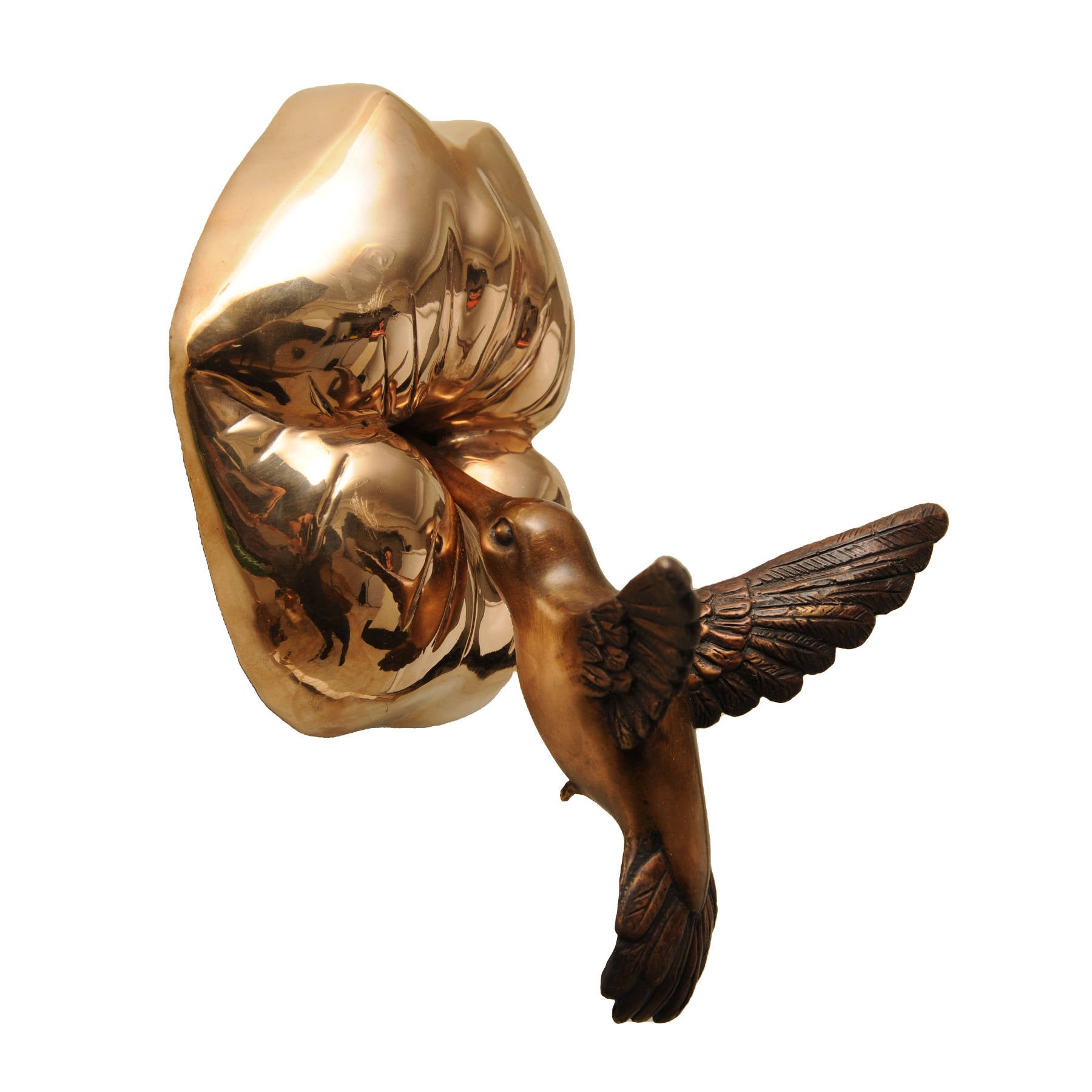 Kiss Series & Bird Bronze Sculpture, Modern Decorative Artworks By Sara Rahanjam