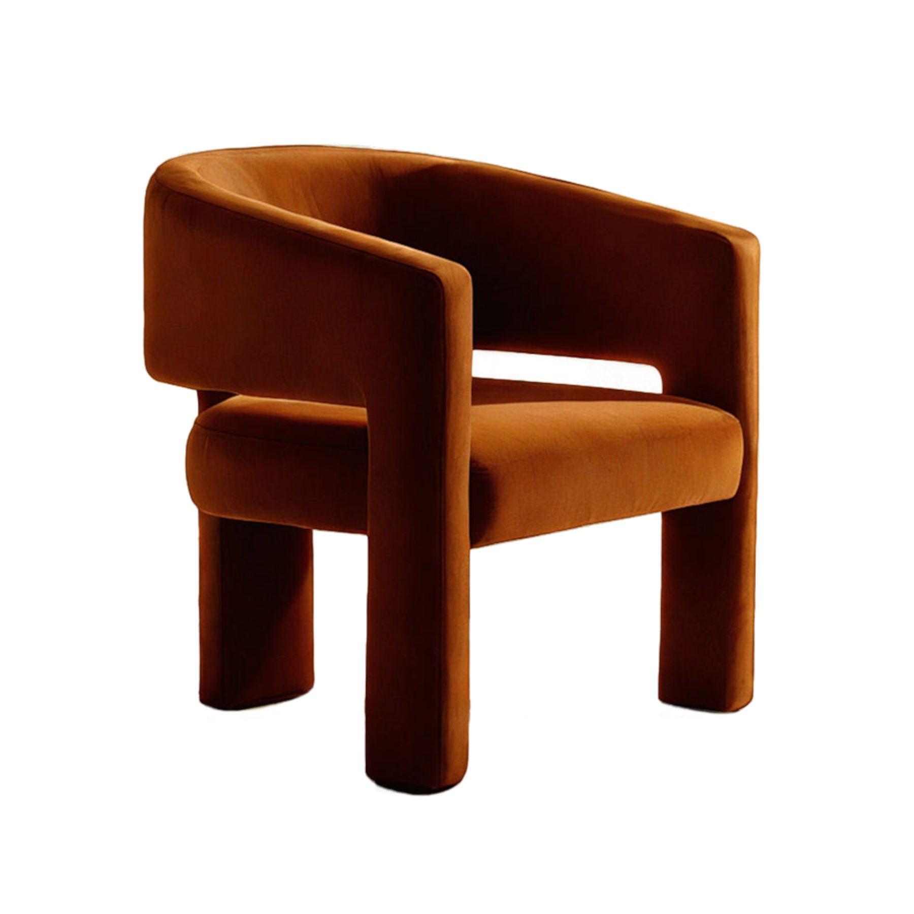 Calma Brown Velvet Armchair By Moanne in Dubai