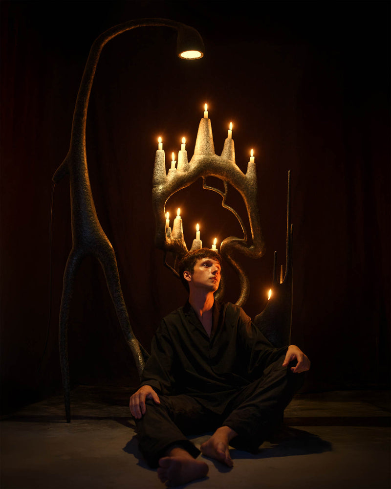 SVECHA Gothic Candelabra Floor Lamp