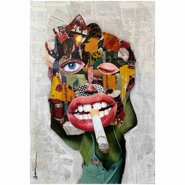 Collage Artwork on Canvas By Nermin Dakori - 50cm x 75cm