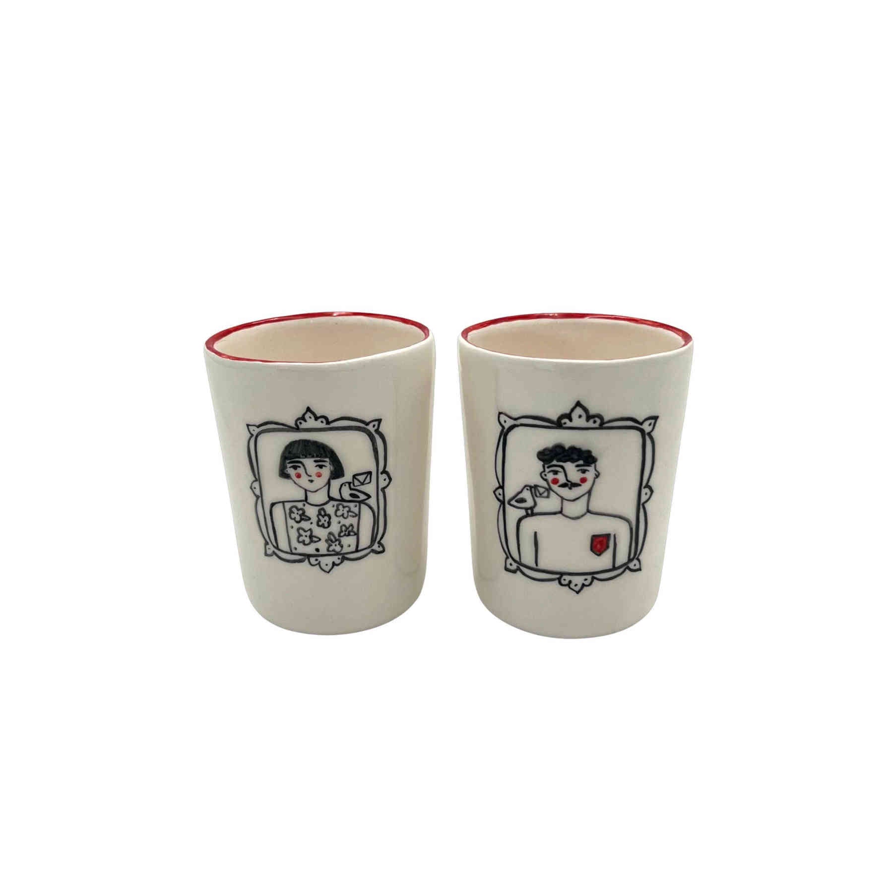 Love Letters Ceramic Drinking Cup Set