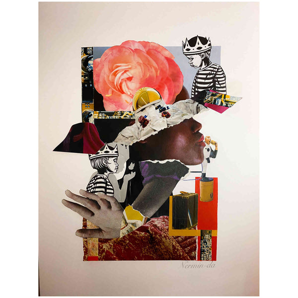 Collage Artwork on Paper By Nermin Dakori - 50cm x 75cm