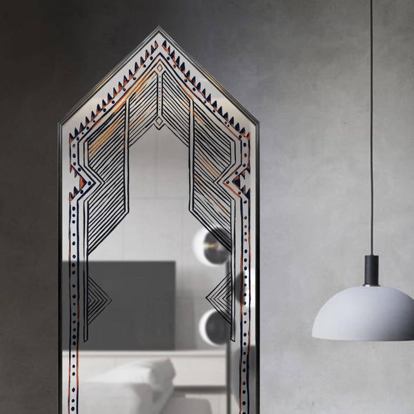 Cove Decorative Wall Mirror - Wall Mounted Painted Mirror with Metal Frame in Dubai