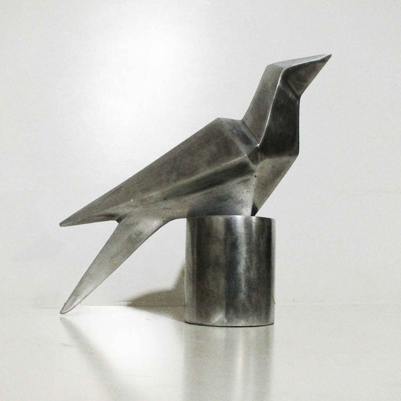 Crow Aluminum Sculpture, Contemporary Animal Art Dubai