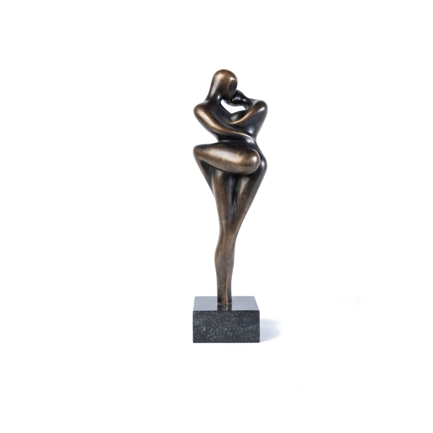 DIE LIEBENDEN I 1993 Bronze Sculpture - Romantic Figures By Cordula Dobes
