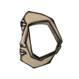 Sculptured Painted Decorative Wall Mirror, Artistic Handmade Wall Mounted Art