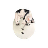 Cat Painted Decorative Wall Mirror, Artistic Handmade Wall Mounted Art