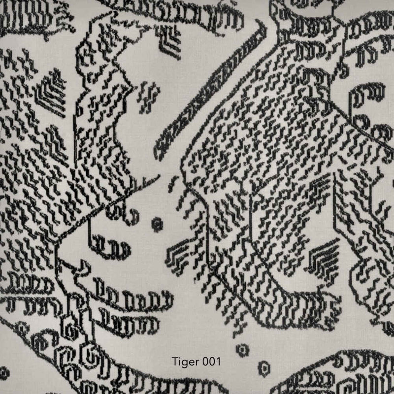 Black and White Dedar Edition Tiger Print Fabric