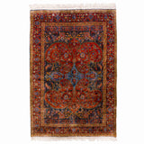 Delestan Heriz Persian Carpet Silk 115x165 - Authentic Vintage Rugs & Kilims in Dubai