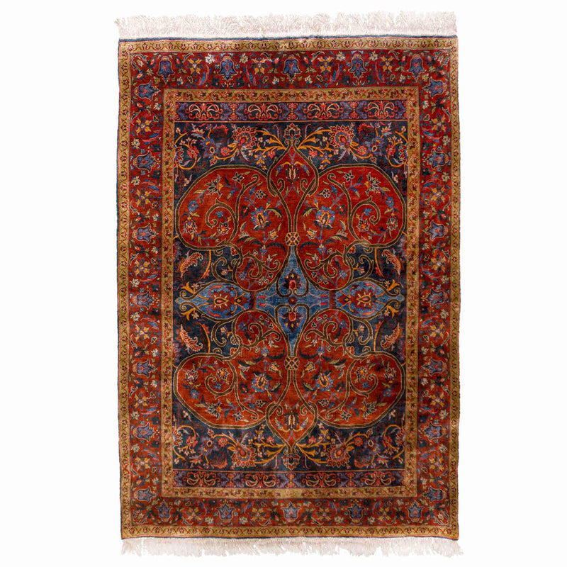 Delestan Heriz Persian Carpet Silk 115x165 - Authentic Vintage Rugs & Kilims in Dubai