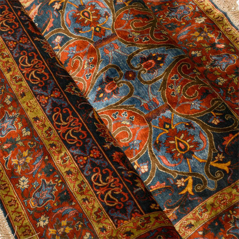 Delestan Heriz Persian Carpet Silk 115x165 - Authentic Vintage Rugs & Kilims in Dubai