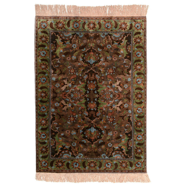 Derakhshande Heriz Persian Carpet Silk 100x147, Authentic Vintage Rugs & Kilims in Dubai