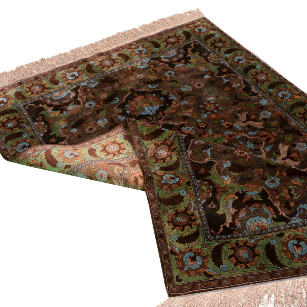 Derakhshande Heriz Persian Carpet Silk 100x147, Authentic Vintage Rugs & Kilims in Dubai