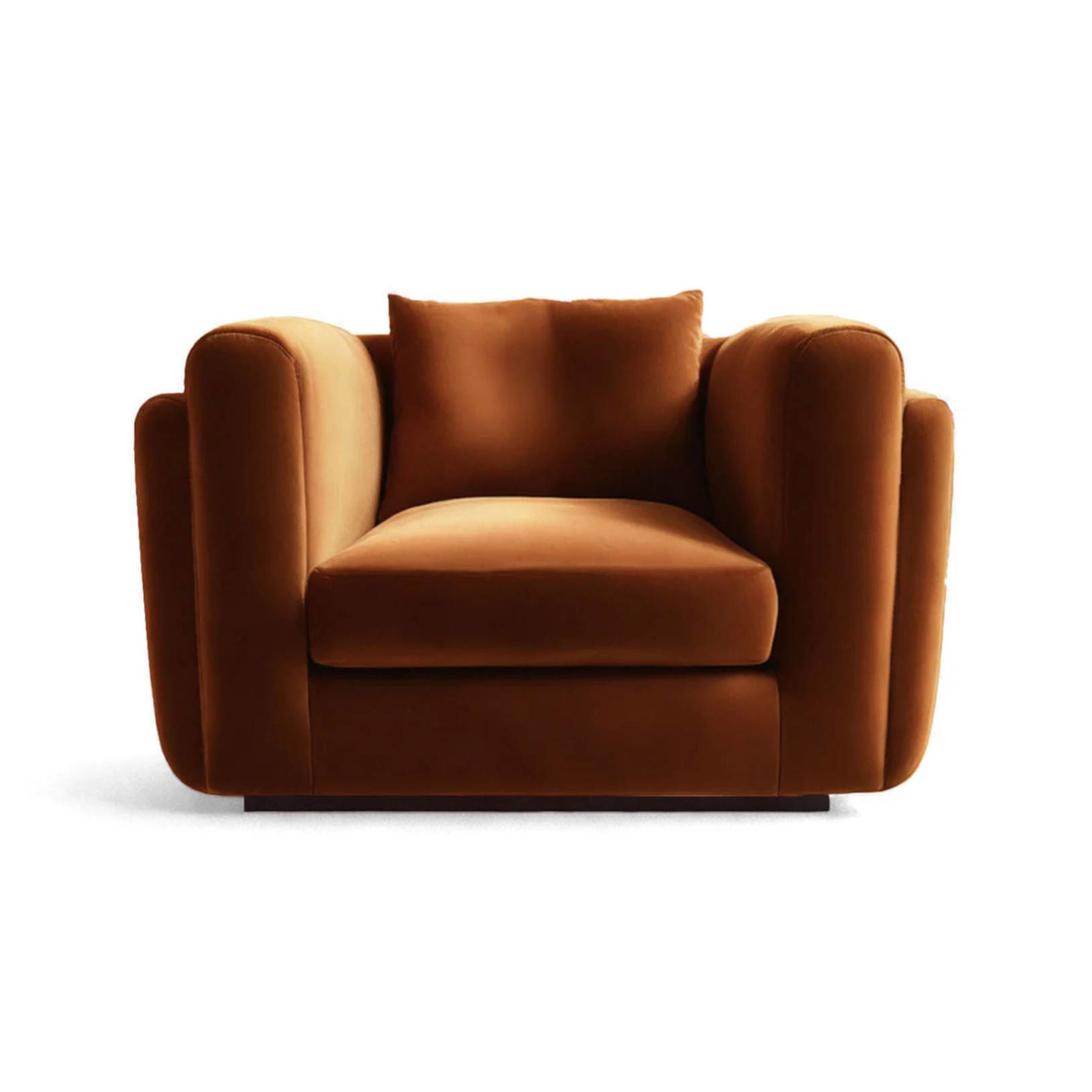 Desafío Brown Velvet Club Chair, Bold Contemporary Furniture Designs