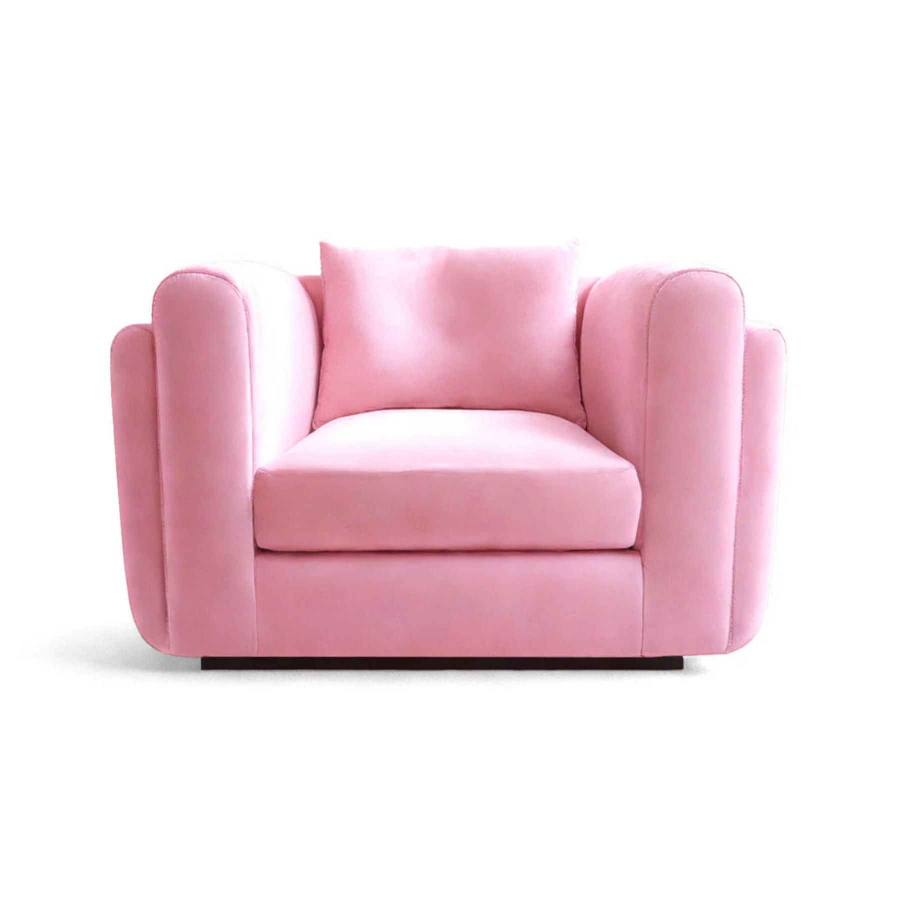 Desafío Pink Velvet Club Chair, Bold Contemporary Furniture Designs