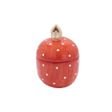 Red Polka Dots Ceramic Jar