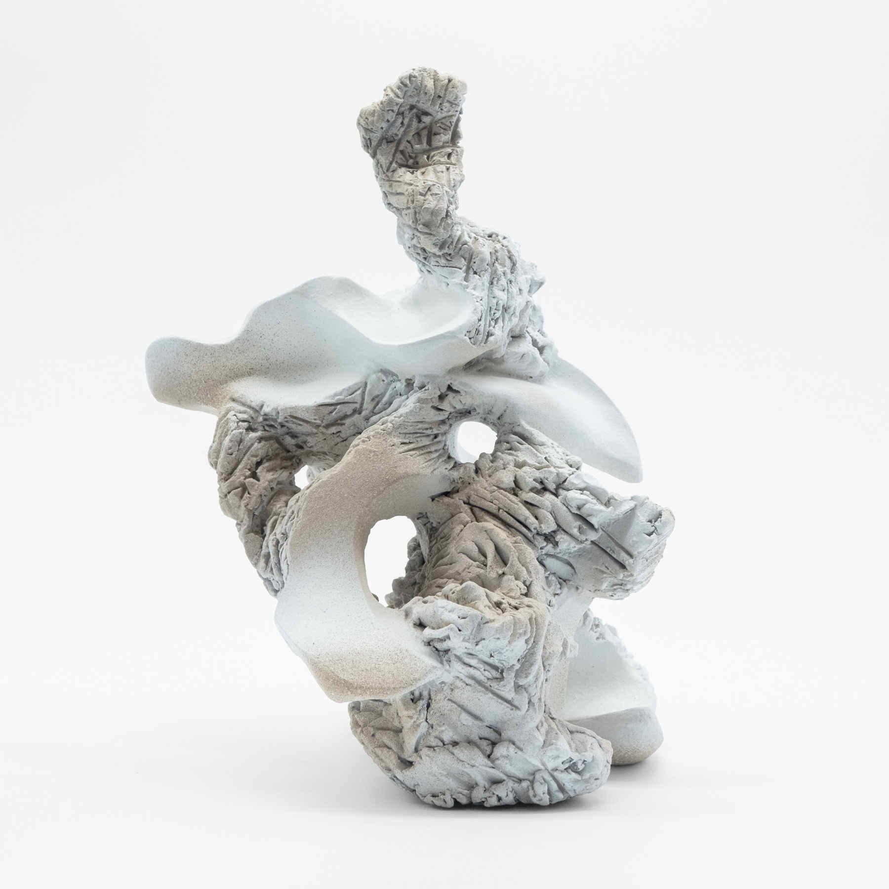 White Ceramic Sculpture Art By Ariane Crovisier