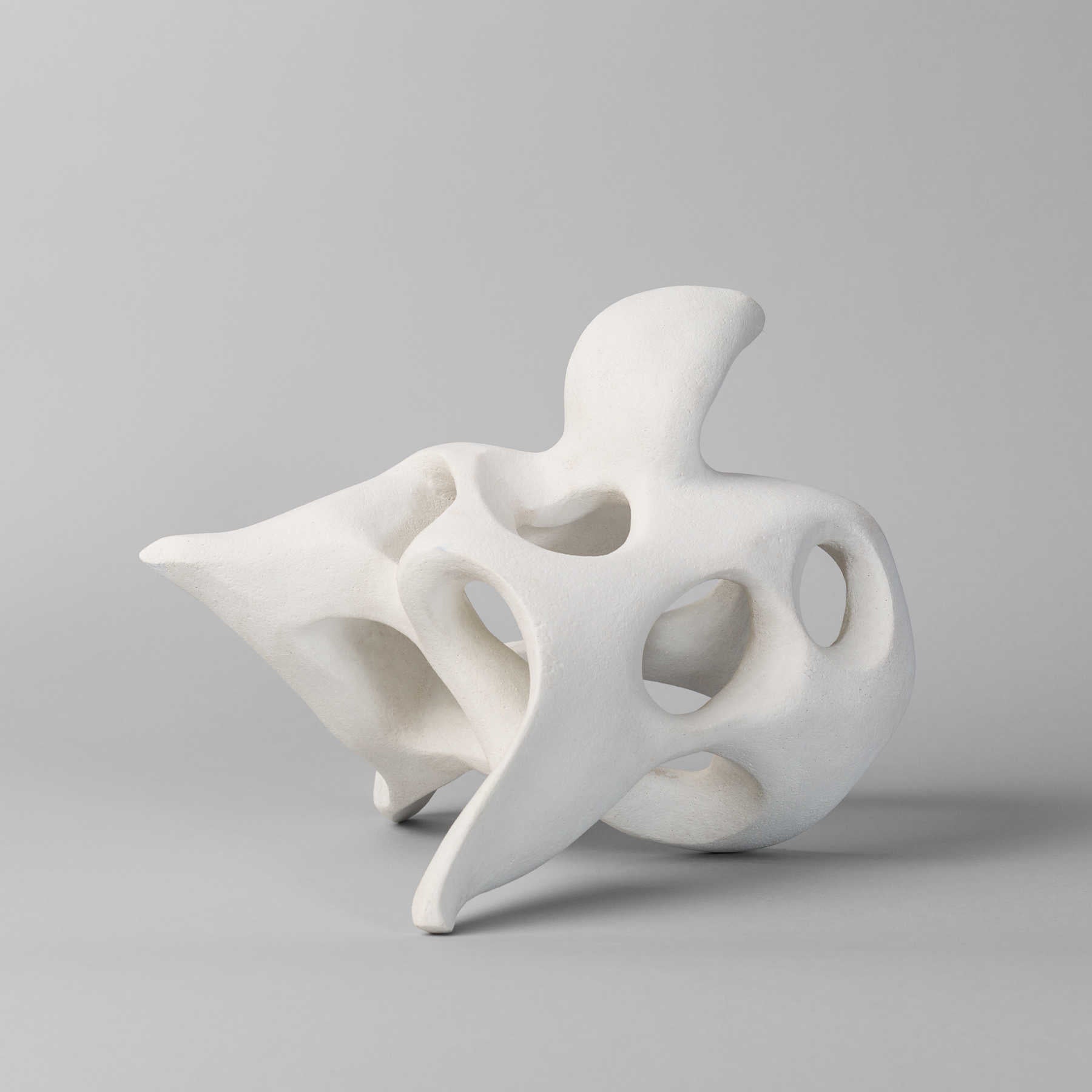 White Ceramic Sculpture Art by Ariane Crovisier