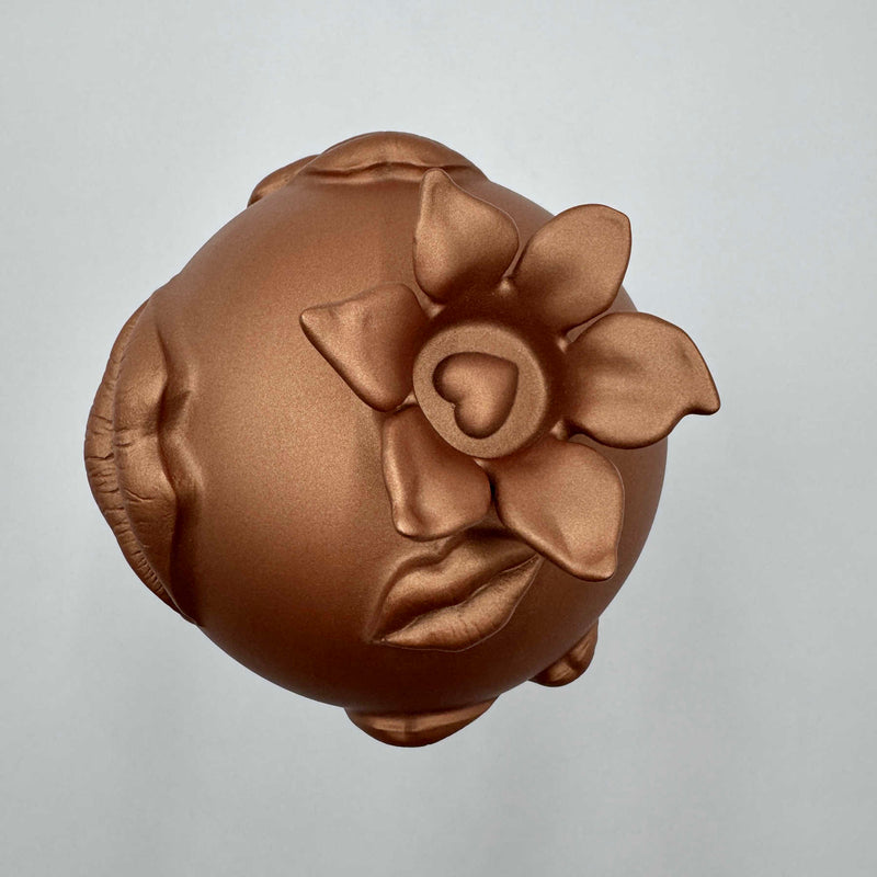 Matte Copper Pomegranate Sculpture, Resin Artworks By Petra Kaltenbach