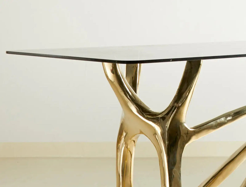 Twin Fork Brass Console Table, Designer Furniture in Dubai