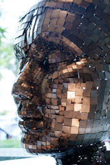 Contemporary Human Stainless Steel Sculpture By Vincent Barrau in Dubai