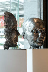 Contemporary Human Stainless Steel Sculpture By Vincent Barrau in Dubai