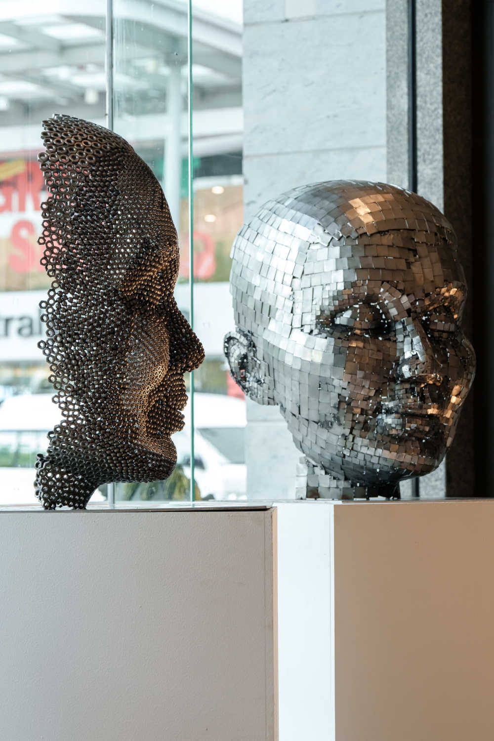 Contemporary Human Stainless Steel Sculpture By Vincent Barrau in Dubai