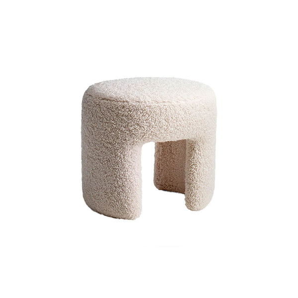 White Sheep Boucle Stool, Contemporary Designer Furniture
