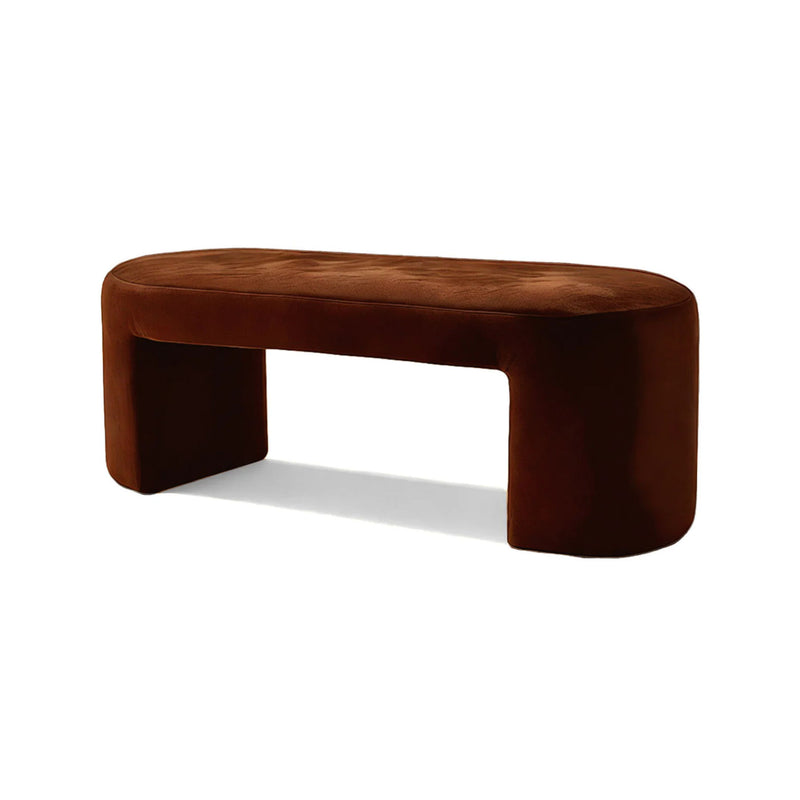 Brown Velvet Bench, Contemporary Designer Furniture