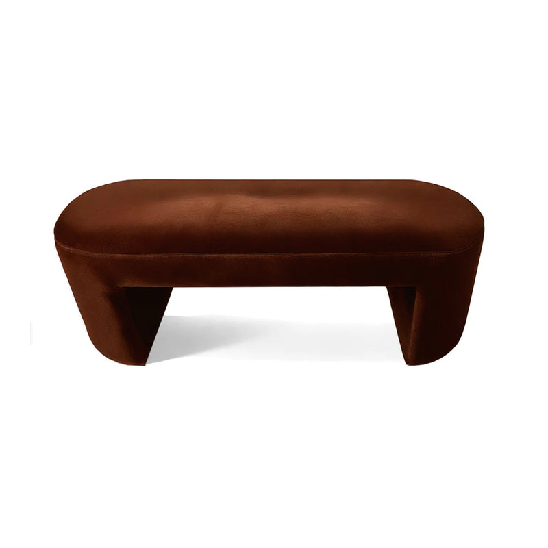 Brown Velvet Bench, Contemporary Designer Furniture