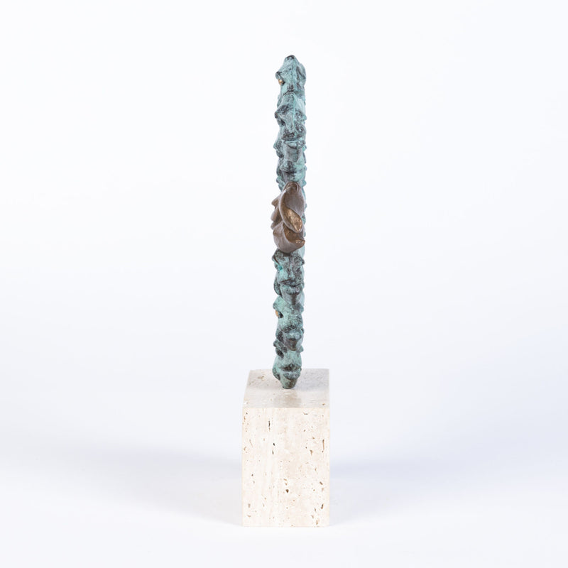 GEGEN DEN STROM Bronze Sculpture, Contemporary Animal Figures By Cordula Dobes 