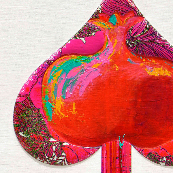 Ace Of Spade Print On Canvas Artwork - Modern Visual Arts By Petra Kaltenbach