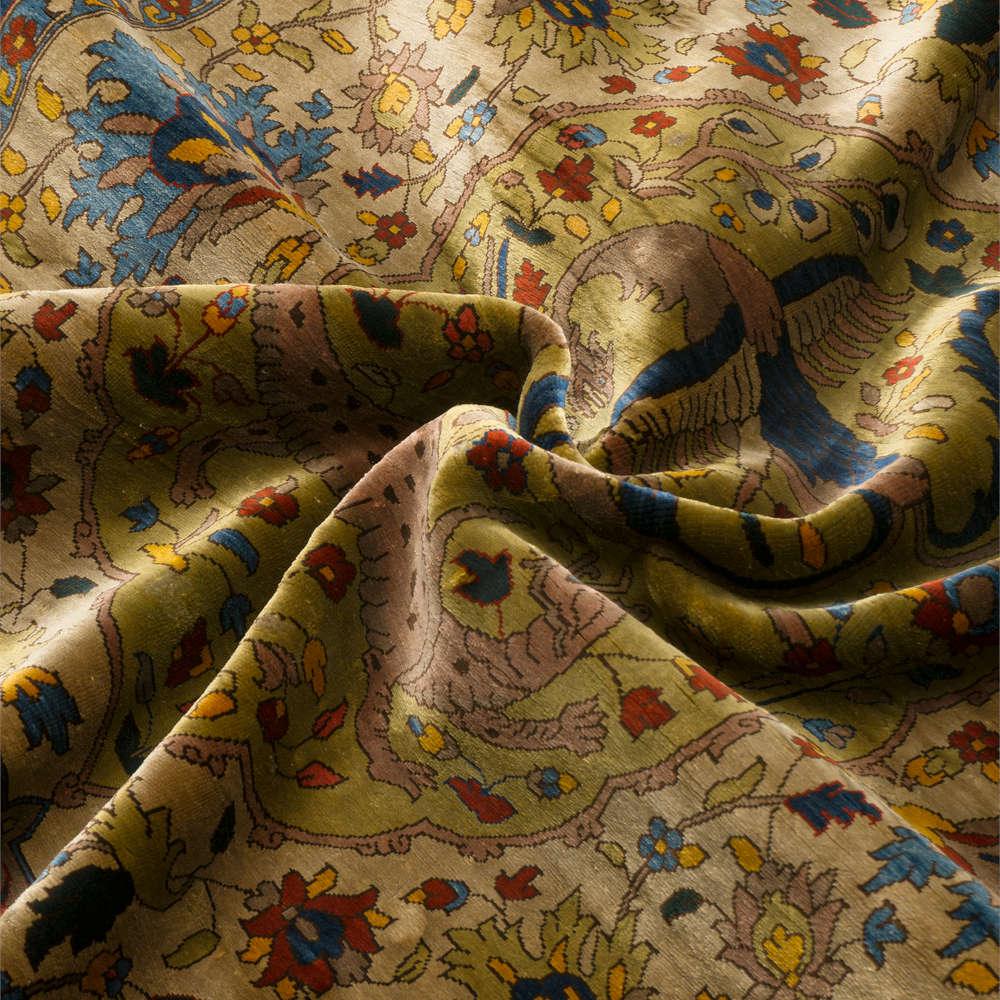 World Garden Heriz Persian Carpet Silk 122x190, Authentic Vintage Rugs & Kilims in Dubai