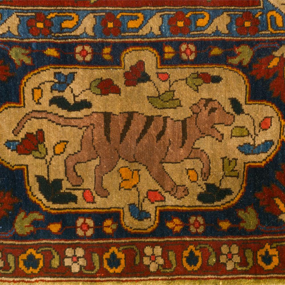 World Garden Heriz Persian Carpet Silk 122x190, Authentic Vintage Rugs & Kilims in Dubai