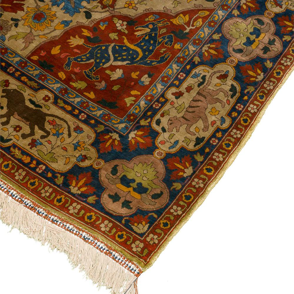 World Garden Heriz Persian Carpet Silk 122x190, Authentic Vintage Rugs & Kilims in Dubai