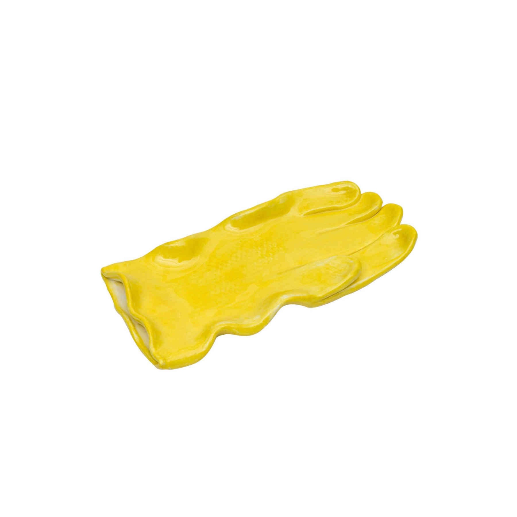 Yellow Glove Ceramic Side Plate