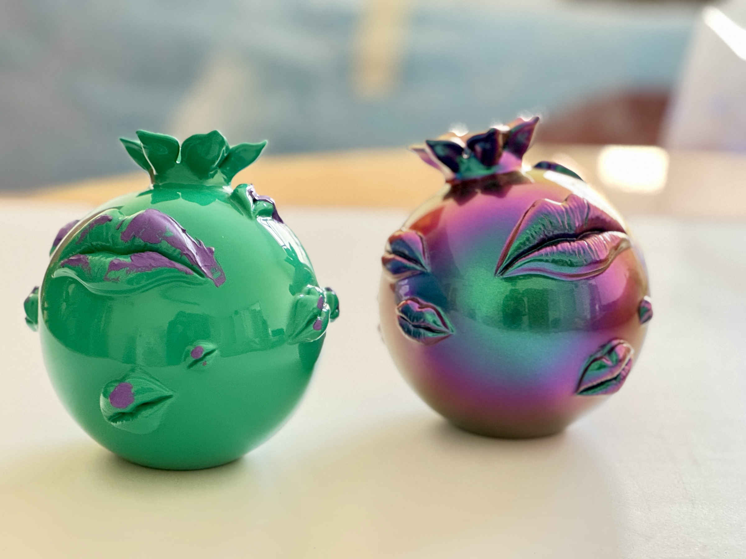 Green & Purple Pomegranate Sculpture Corporate Gifts