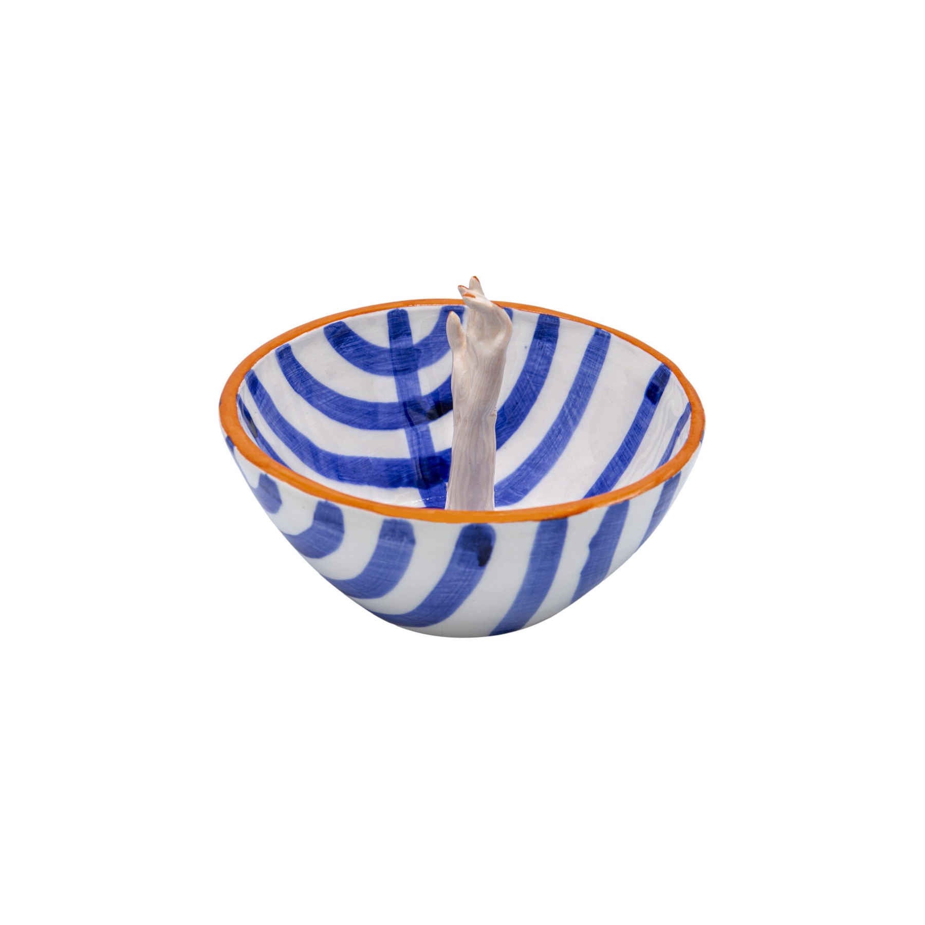 Artistic Striped Ceramic Bowl