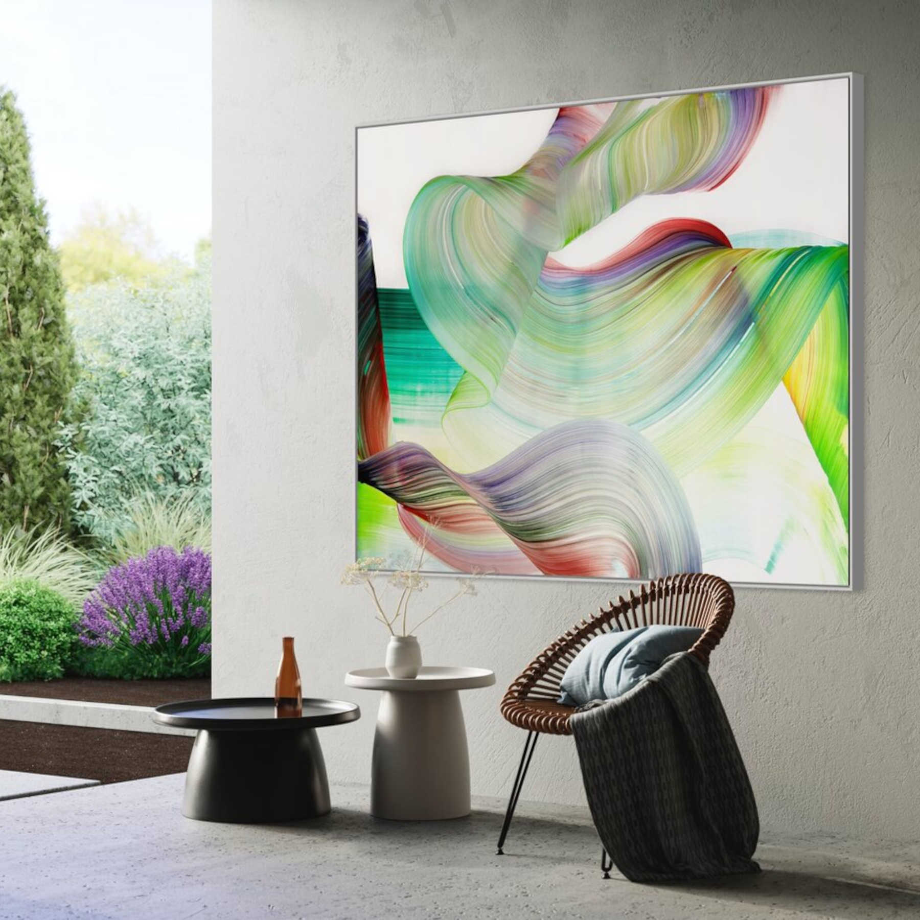 Colorful Abstract Painting For Interior Design By Nikolaos Schizas in Dubai