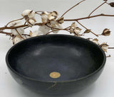 Large Black Stone Bowl - Natural River Stone Dining Tableware & Stoneware