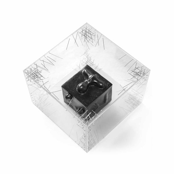 Humanoid II  Mixed Media Cubic Pins Sculpture by Diana Beltran