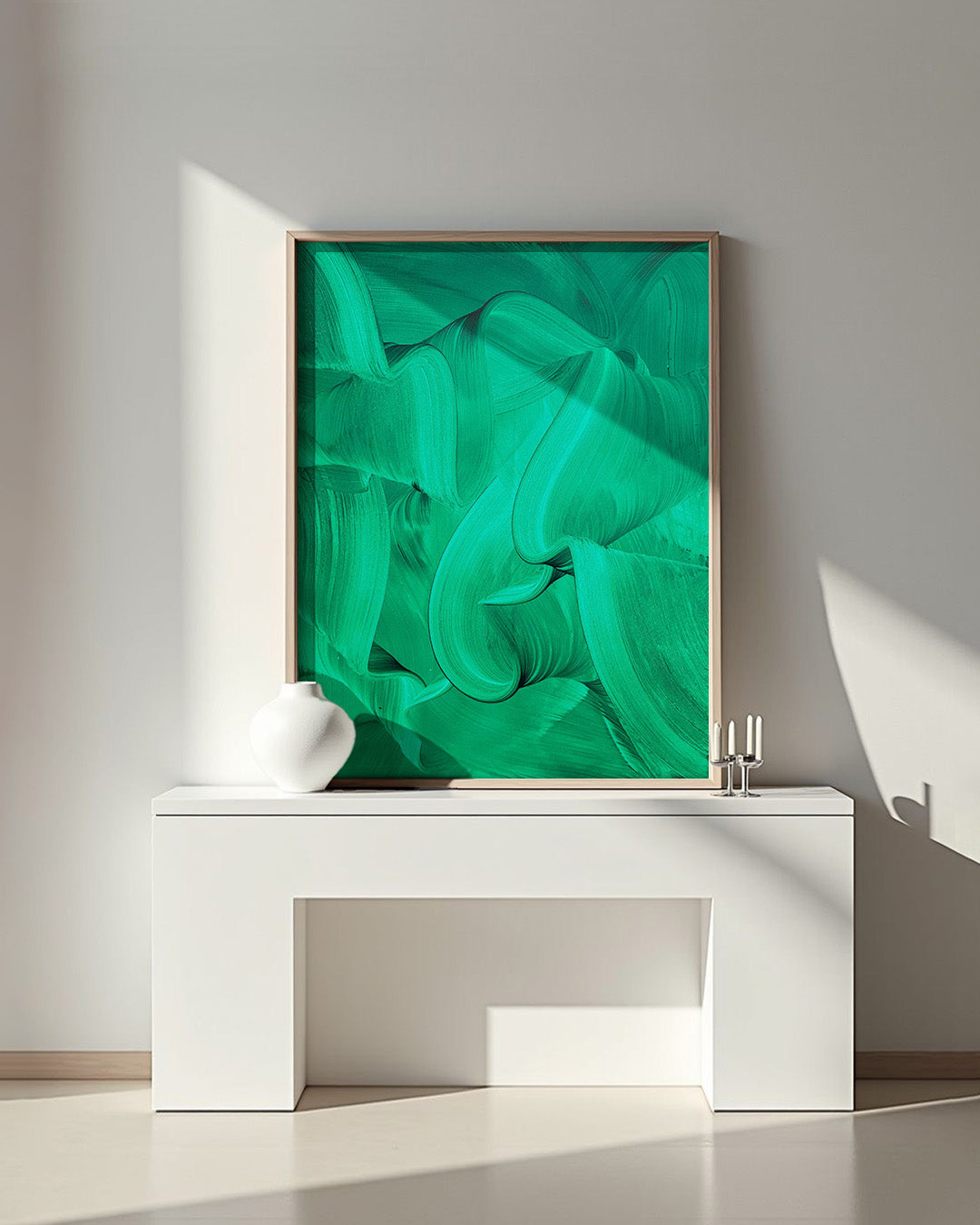 Green Abstract Painting For Interior Design in Dubai
